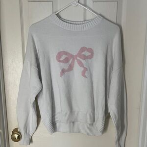 Hollister Sweater with Pink Bow